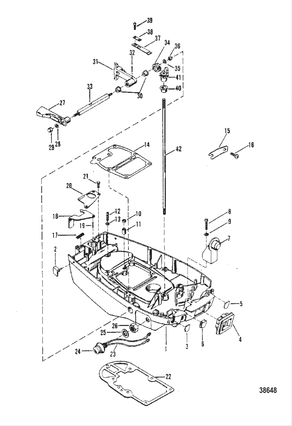 Bottom Cowl And Shift Linkage