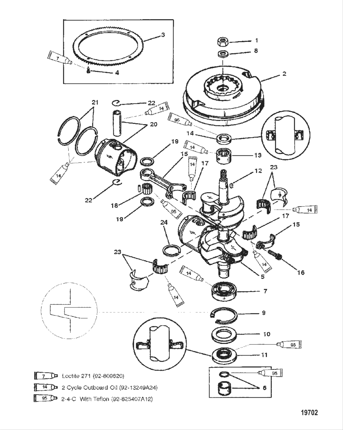 Crankshaft (6/8)(9.9-Usa-0G112449/bel-9831799 &amp; Below)