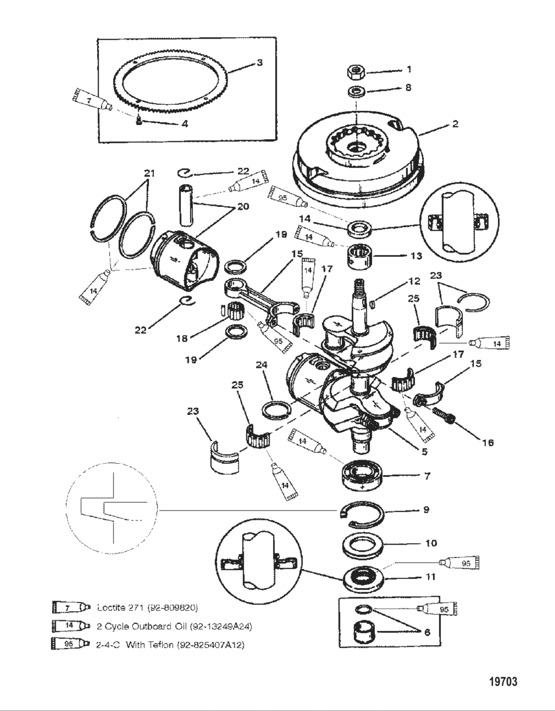 Crankshaft (15)(9.9-S/n-Usa-0G112450/bel-9831800 &amp; Up)