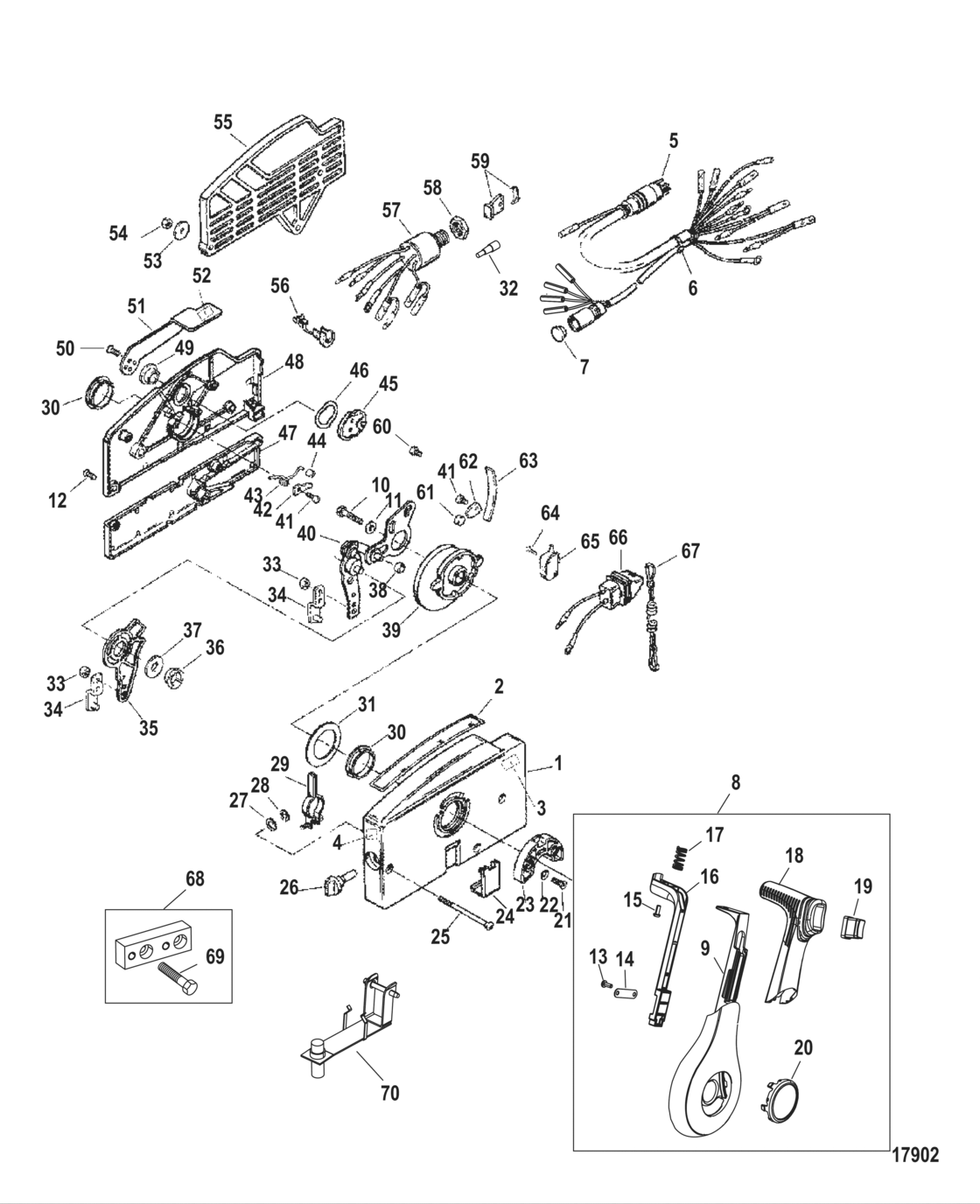 Remote Control-4000 Side Mount (Non Power Trim)