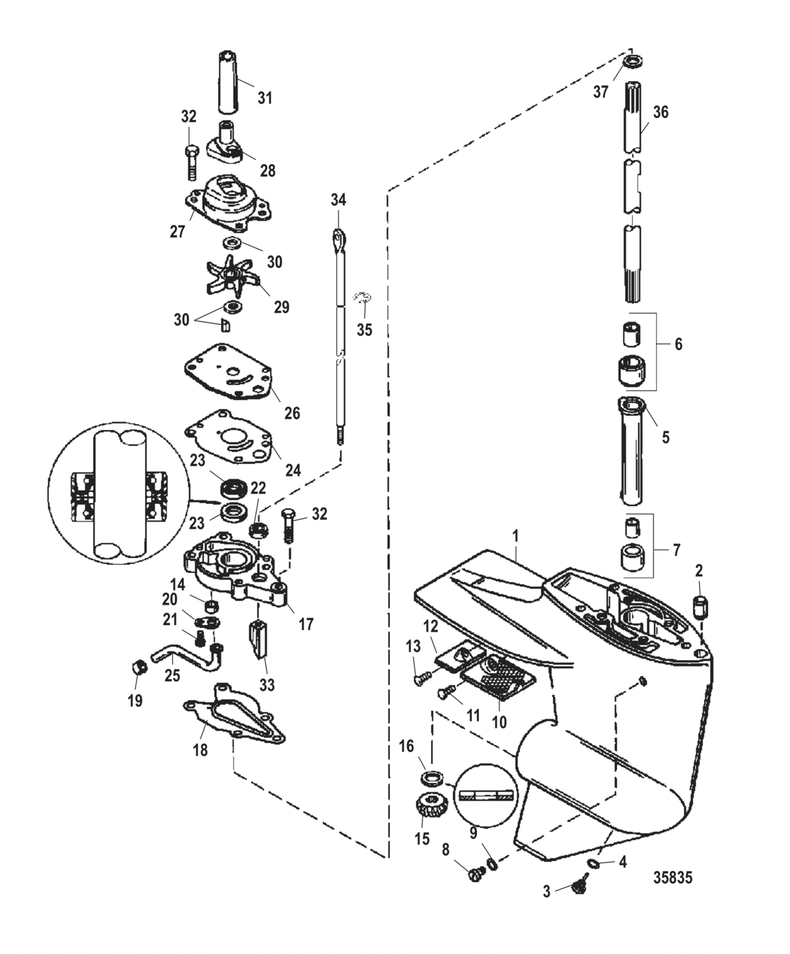 Gear Housing Assembly (Driveshaft)