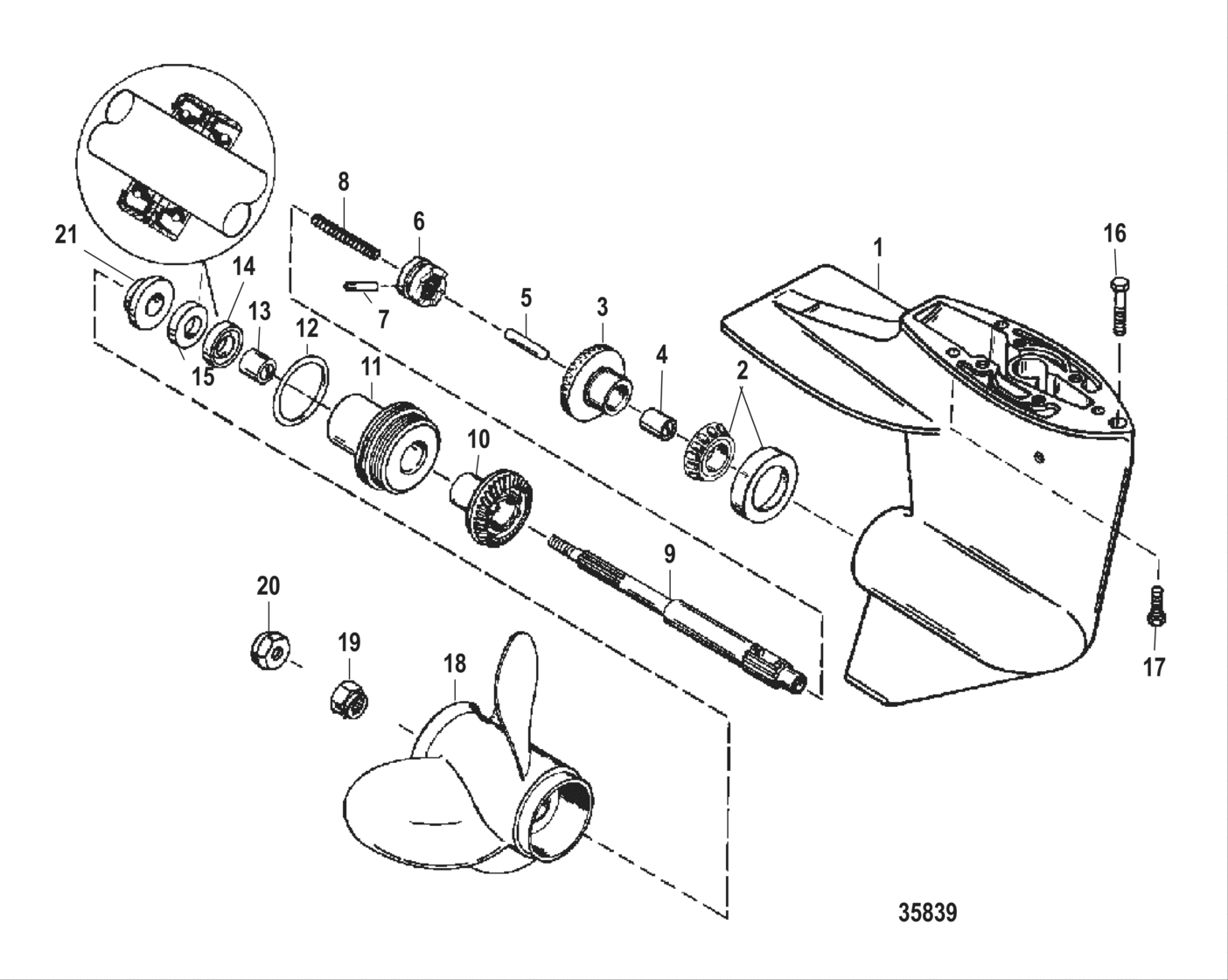 Gear Housing Assembly (Propshaft)