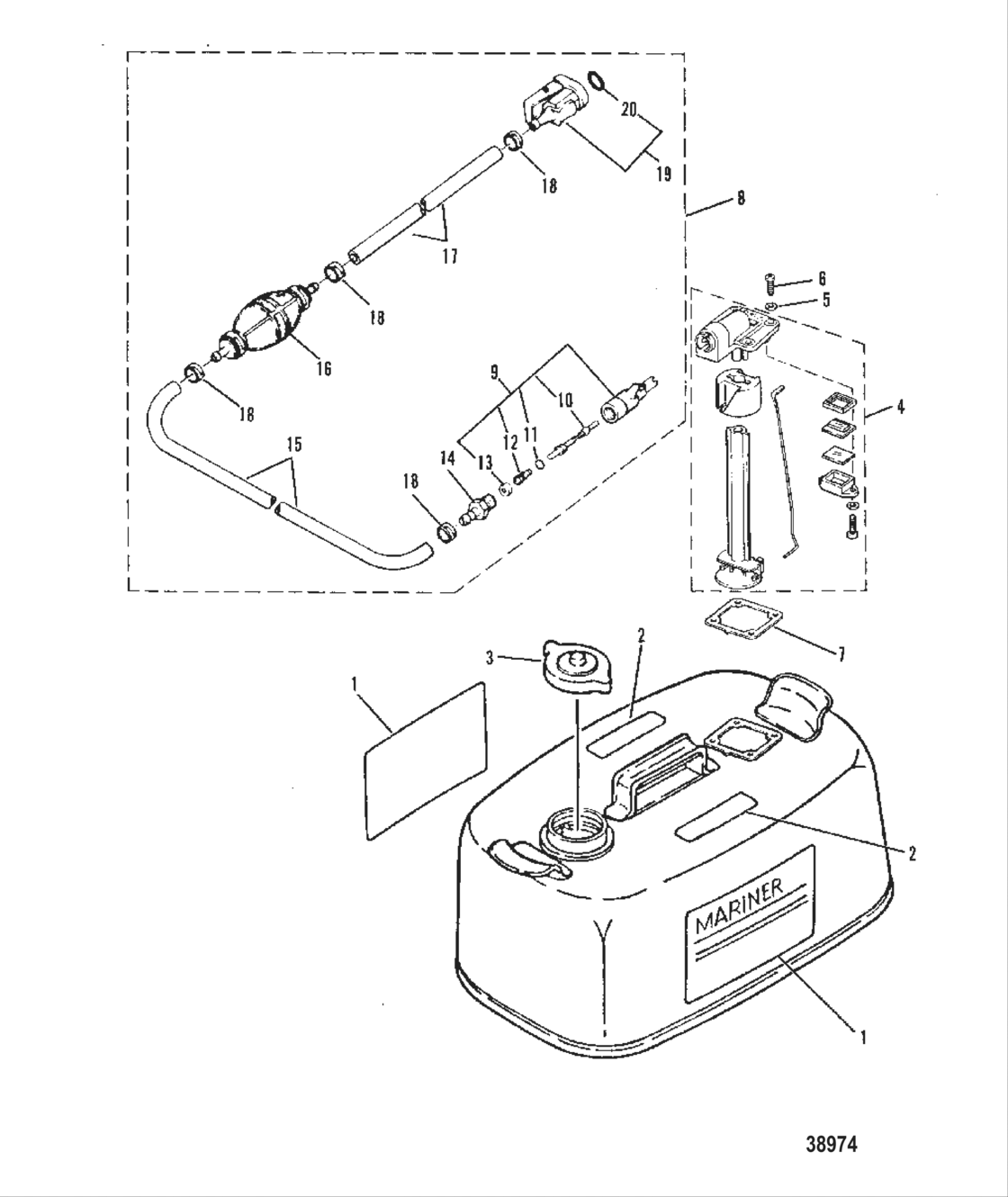Fuel Tank And Fuel Line Assembly (Original Equipment) 24 Lit