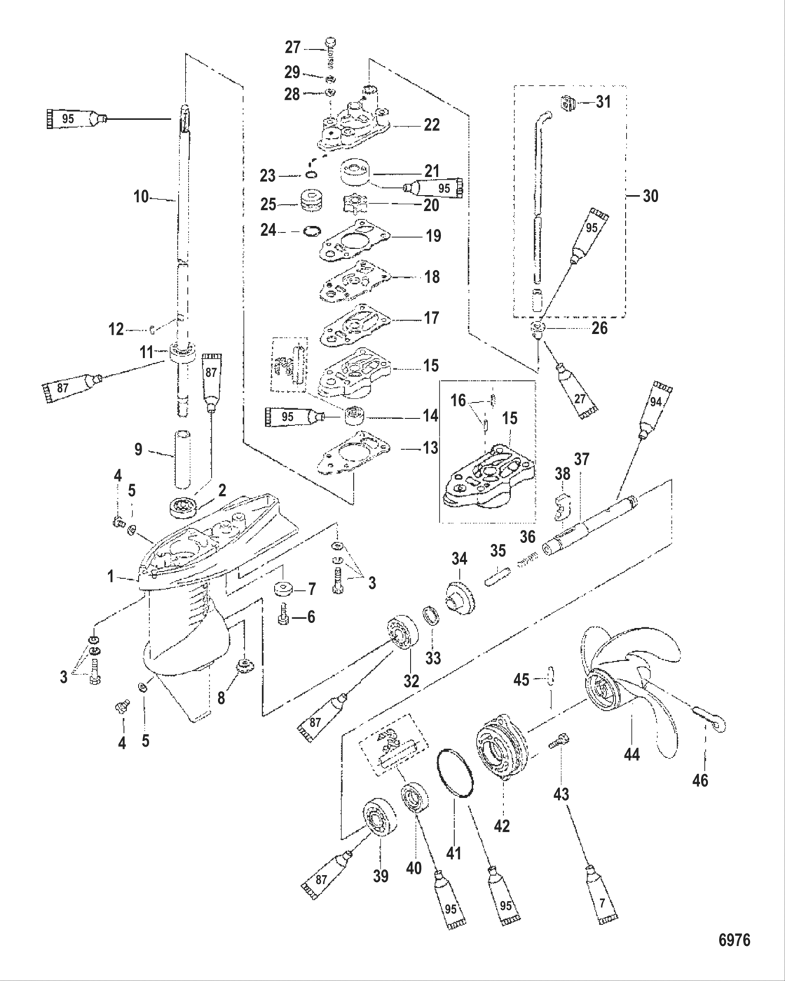 Gear Housing Assembly (3.3 Hp)