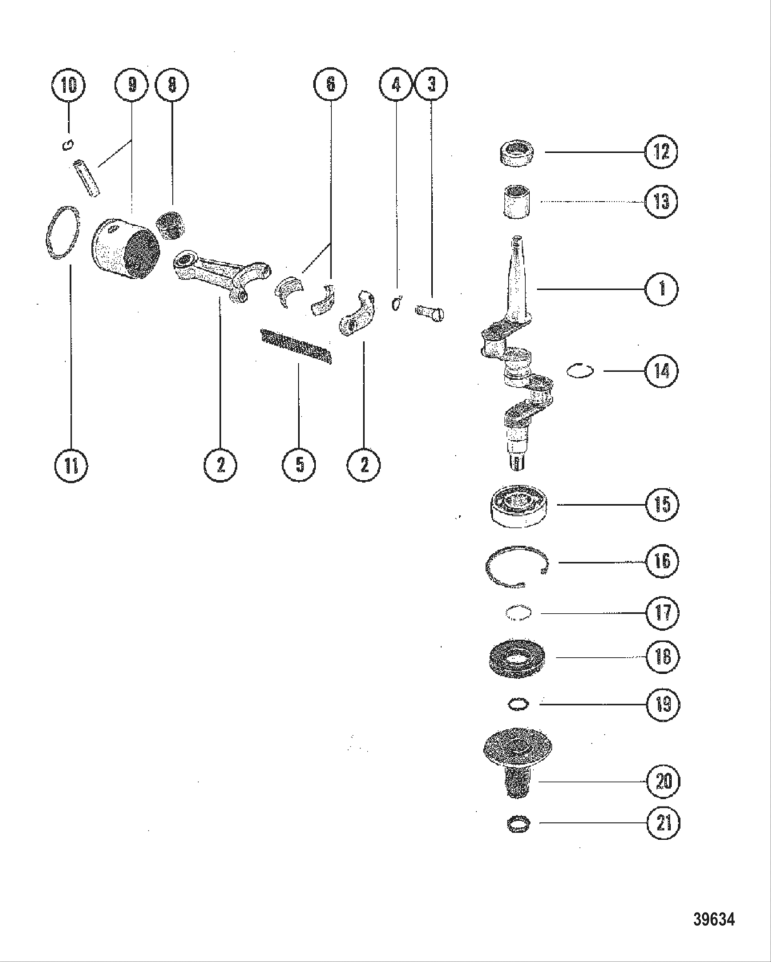 Crankshaft, Piston And Connecting Rod
