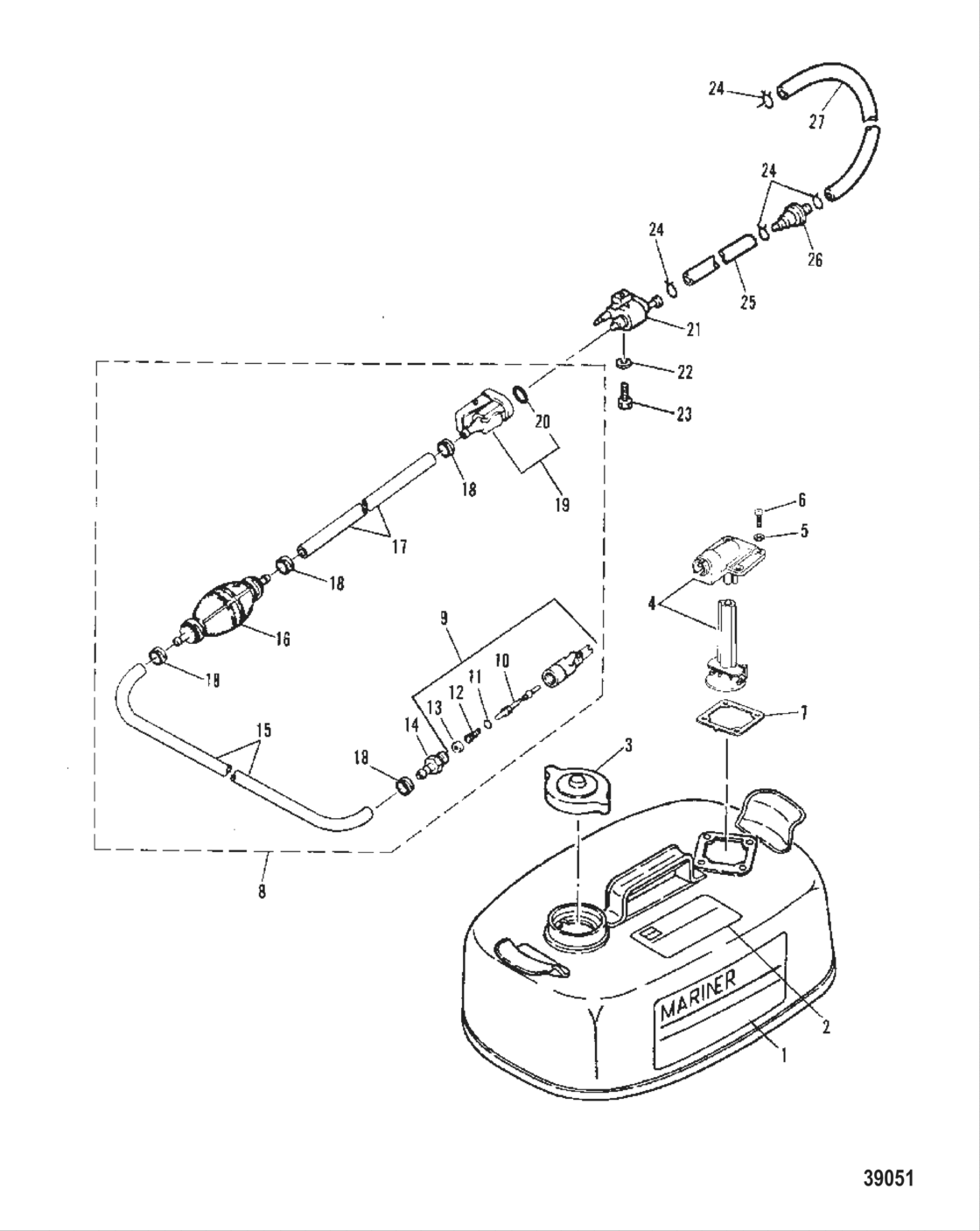 Fuel Tank And Fuel Lines (Original)(14 Litre)