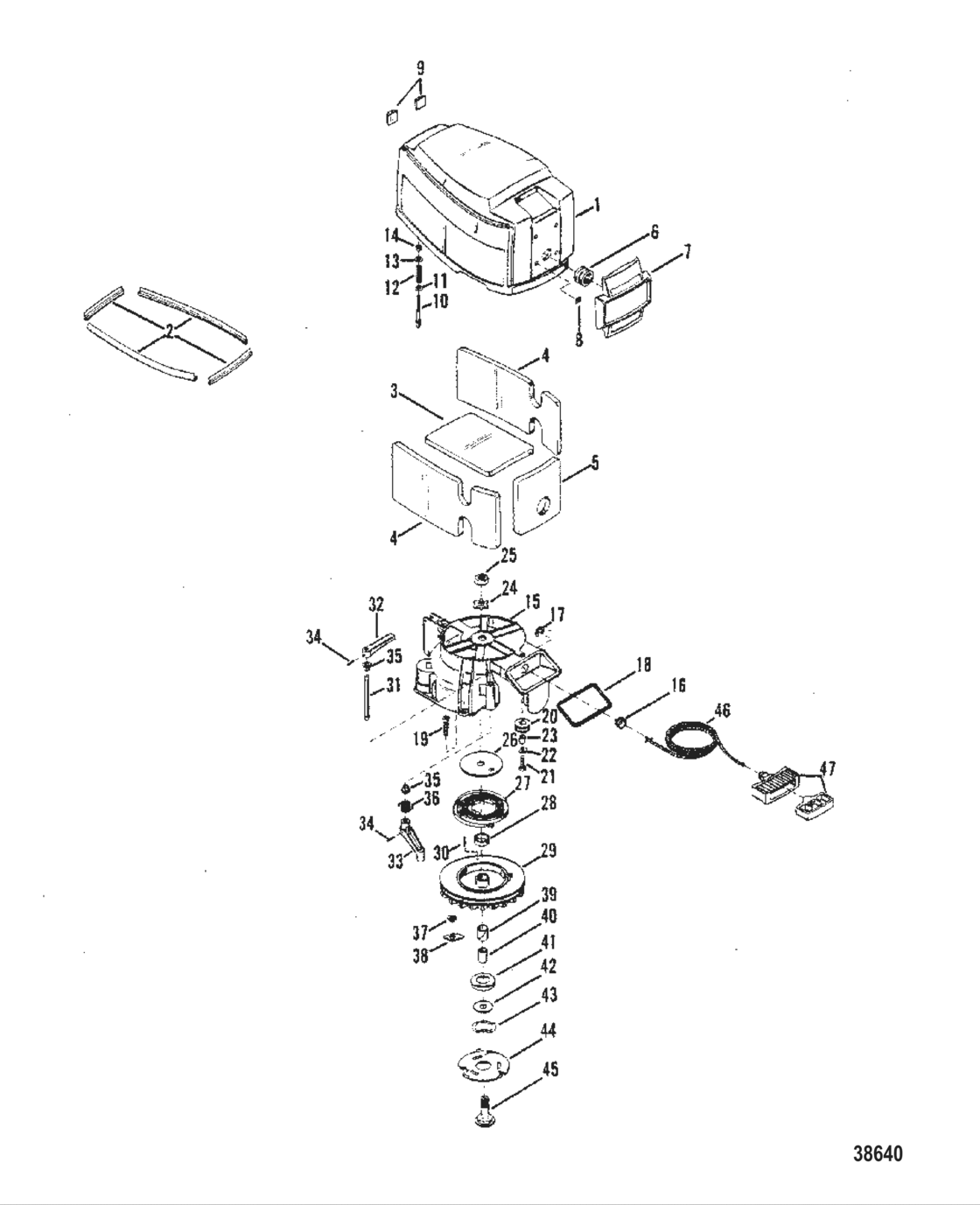 Top Cowl And Starter Assembly
